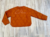 Cinnamon Quilted Bomber Jacket(W)