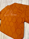 Cinnamon Quilted Bomber Jacket(W)