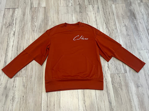 Burnt Sienna Heavyweight Layered Crewneck Shirt