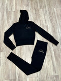 Black Fleece Lined Sweatsuit