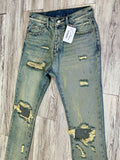 Vintage Wash Distressed Denim