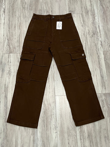 Brown Baggy Denim Cargo