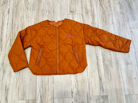 Cinnamon Quilted Bomber Jacket(W)