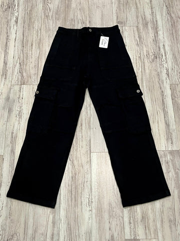 Black Baggy Denim Cargo